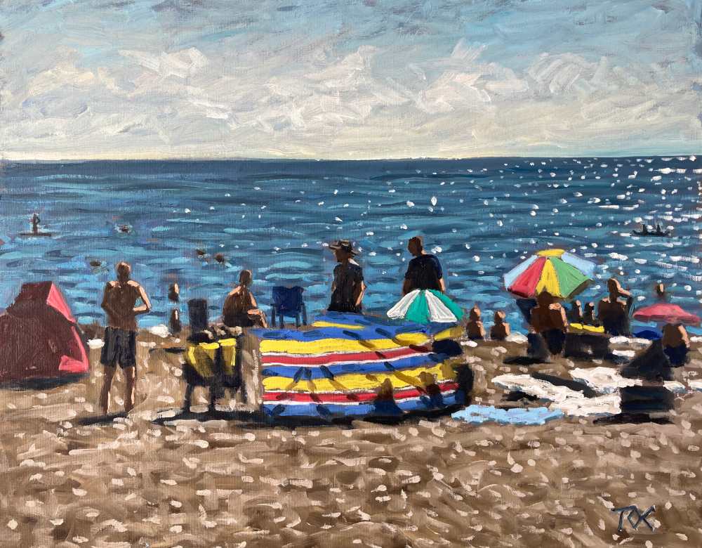 Rottingdean Beach with Windbreak
